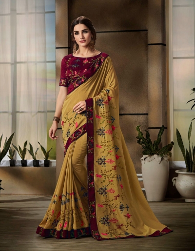 Party wear indian wedding designer saree 8701