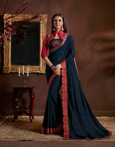 Party wear indian wedding designer saree 8508