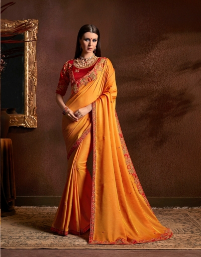 Party wear indian wedding designer saree 8507