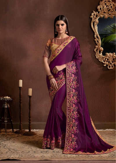 Party wear indian wedding designer saree 8502