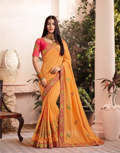 Party wear indian wedding designer saree 9004