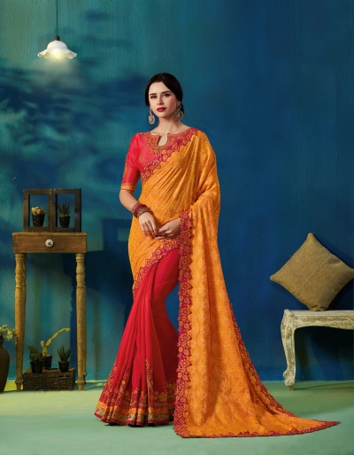 Party wear indian wedding designer saree 9311