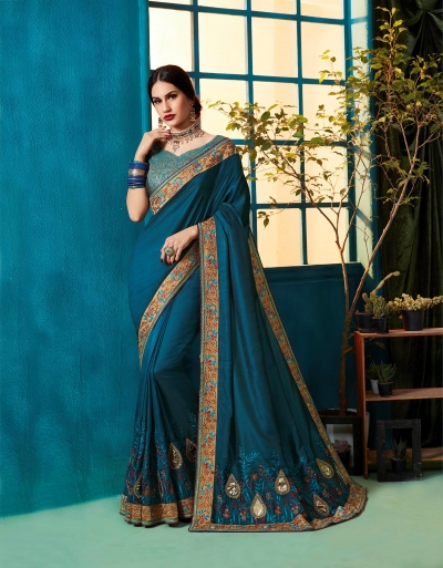 Party wear indian wedding designer saree 9308