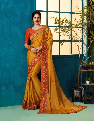 Party wear indian wedding designer saree 9306