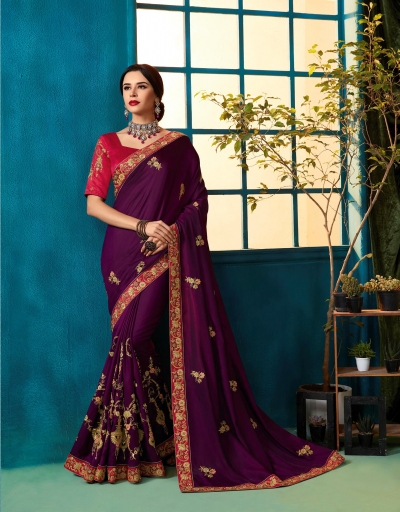 Party wear indian wedding designer saree 9305