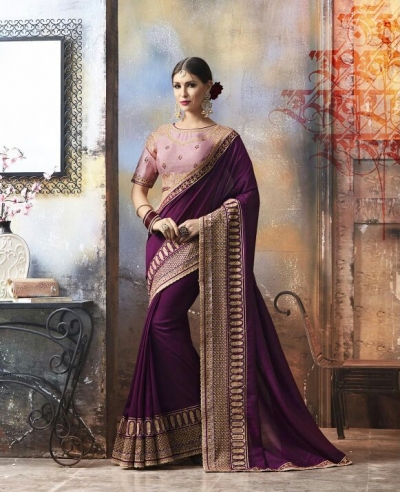 Party wear indian wedding designer saree 6709