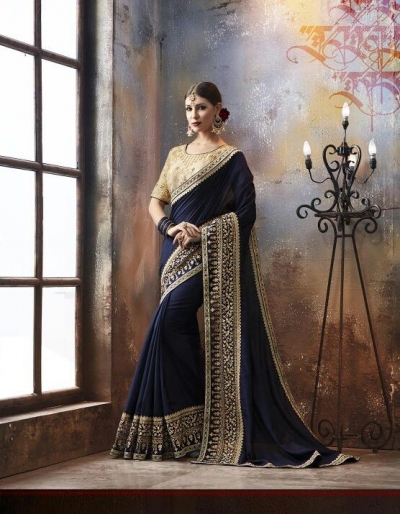 Party wear indian wedding designer saree 6705