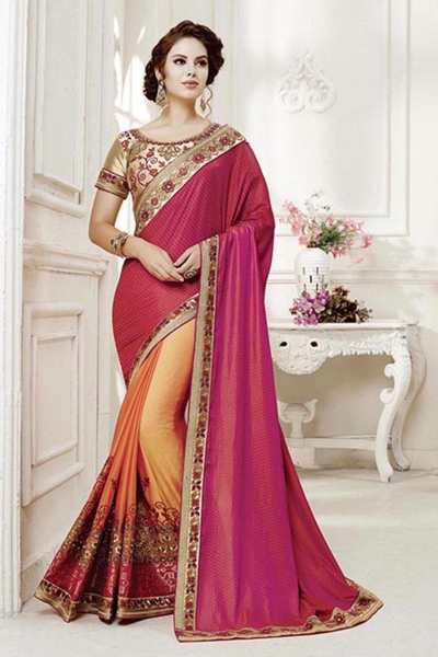 Party wear indian wedding designer saree 7010