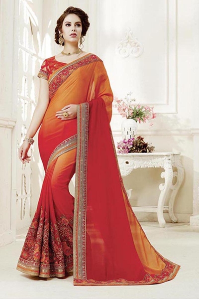 Party wear indian wedding designer saree 7003