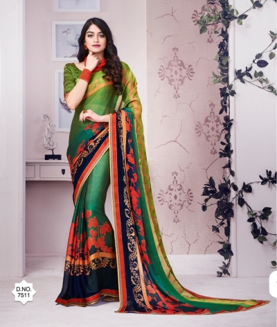 Party wear indian wedding designer saree 7511