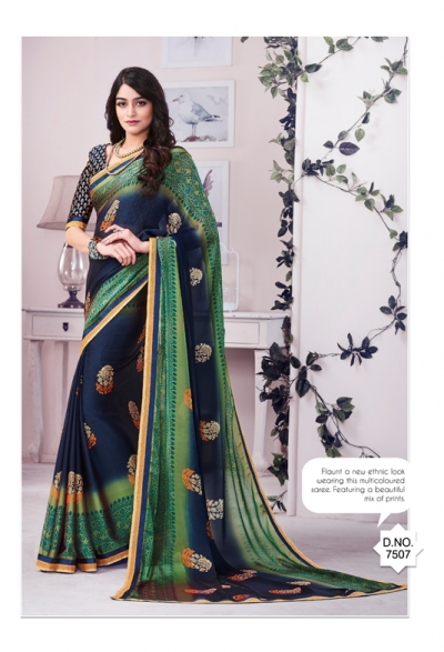 Party wear indian wedding designer saree 7507