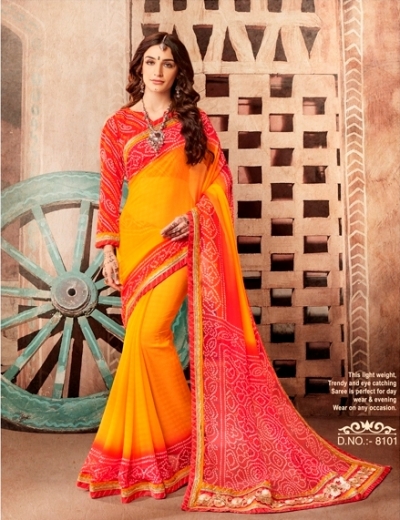 Party wear indian wedding designer saree 8101