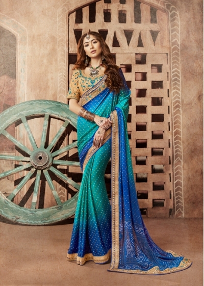 Party wear indian wedding designer saree 8103