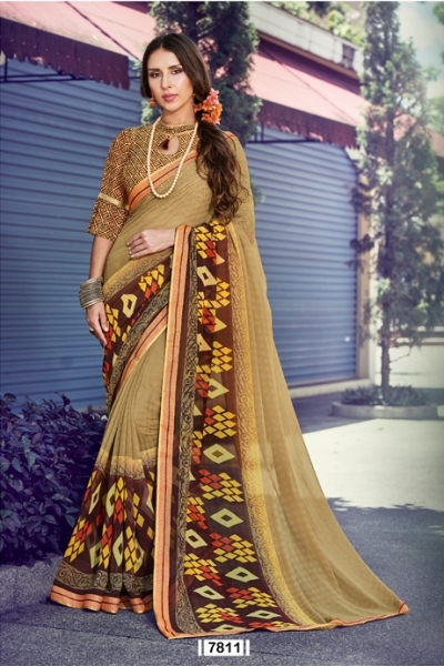 Party wear indian wedding designer saree 7811