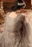 grey net embroidered lehenga style anarkali suit 60004
