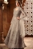 grey net embroidered lehenga style anarkali suit 60004