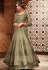 pastel green net embroidered lehenga style anarkali suit 60002