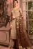 grey shade satin georgette embroidered pakistani palazzo suit 16007