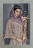 grey tussar silk embroidered long anarkali suit 706