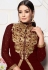 maroon faux georgette center slit anarkali suit 8002