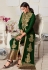 green faux georgette center slit anarkali suit 8003