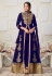 blue faux georgette anarkali suit with jacket 8004