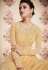 light yellow georgette long anarkali suit 8180