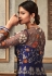 blue net ankle length anarkali suit 15030