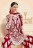 red georgette sharara style suit 28003