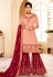 shamita shetty peach georgette sharara style suit 8167