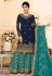 shamita shetty navy blue georgette bollywood suit 8168