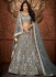 Grey embroidered a line wedding lehenga 13234