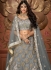 Grey embroidered a line wedding lehenga 13234