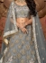 Grey embroidered a line wedding lehenga 13234