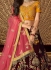 Wine mustard  embroidered a line wedding lehenga 13235