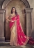 Rani Color satin silk designer party wear saree