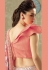 pink flower printed lycra saree with dupion silk blouse 10718