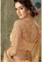 peach embroidered lycra saree with net blouse 10711