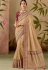 beige maroon silk embroidery saree with raw silk blouse 13111