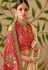 beige silk embroidery saree with brocade blouse 13108