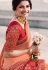 prachi desai peach milano silk saree with blouse 20766