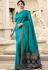 prachi desai blue banarasi silk saree with blouse 20761