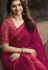 prachi desai pink silk georgette printed saree 20316