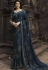 prachi desai navy blue silk georgette printed saree 20313