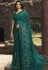 prachi desai turquoise silk georgette printed saree 20312