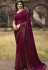 prachi desai magenta silk georgette printed saree 20311