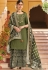 dark green elegant silk embroidered palazzo style pakistani suit 708