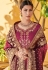 rani pink elegant silk embroidered palazzo style pakistani suit 707