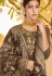 brown elegant silk embroidered palazzo style pakistani suit 705
