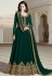 dark green georgette floor length embroidered anarkali suit 20039